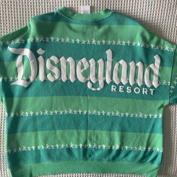 Disneyland Resort green striped crew neck pullover size medium - Picture 1 of 6